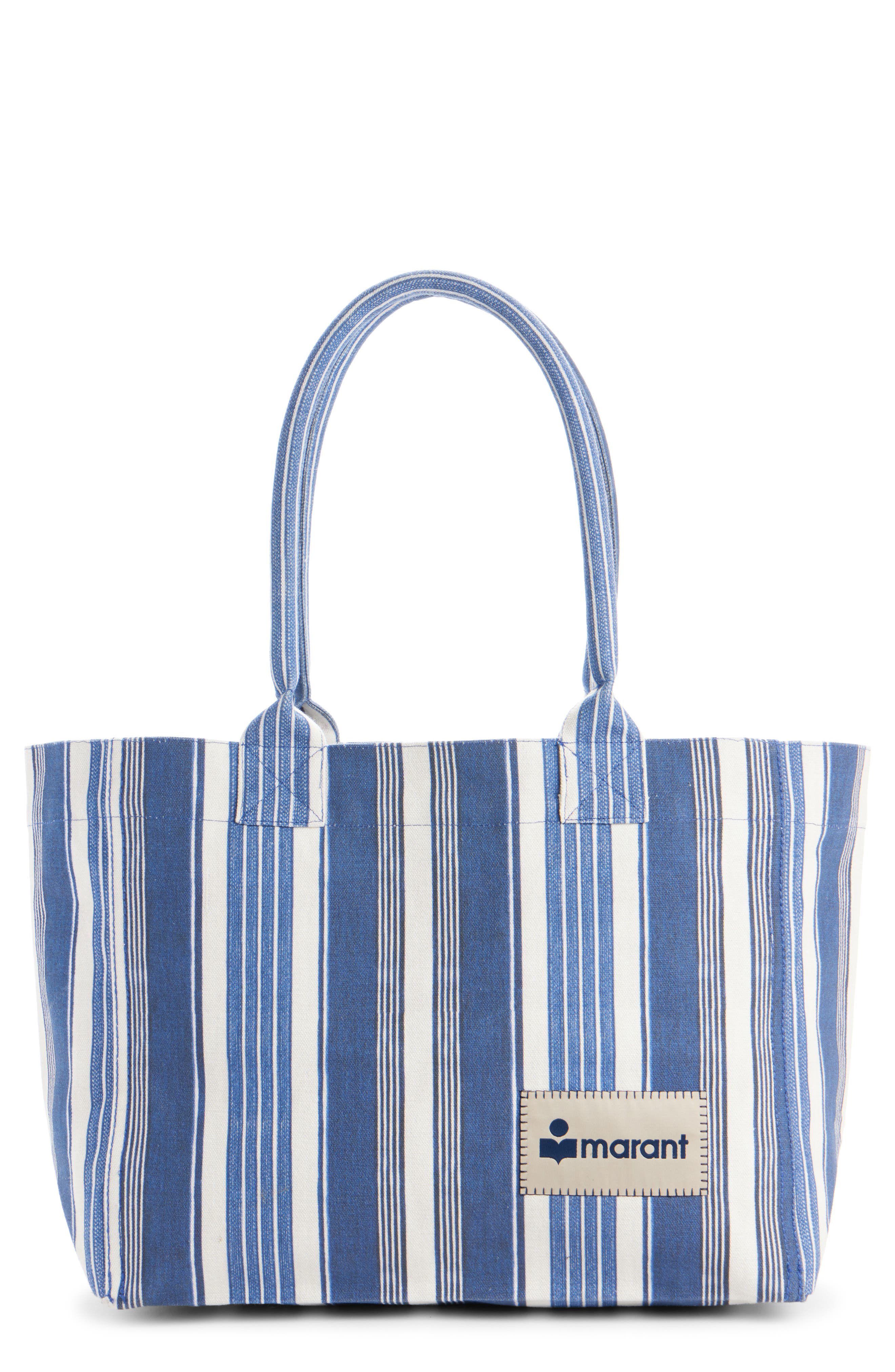 Isabel Marant Small Yenky Stripe Canvas Tote, Main, color, 