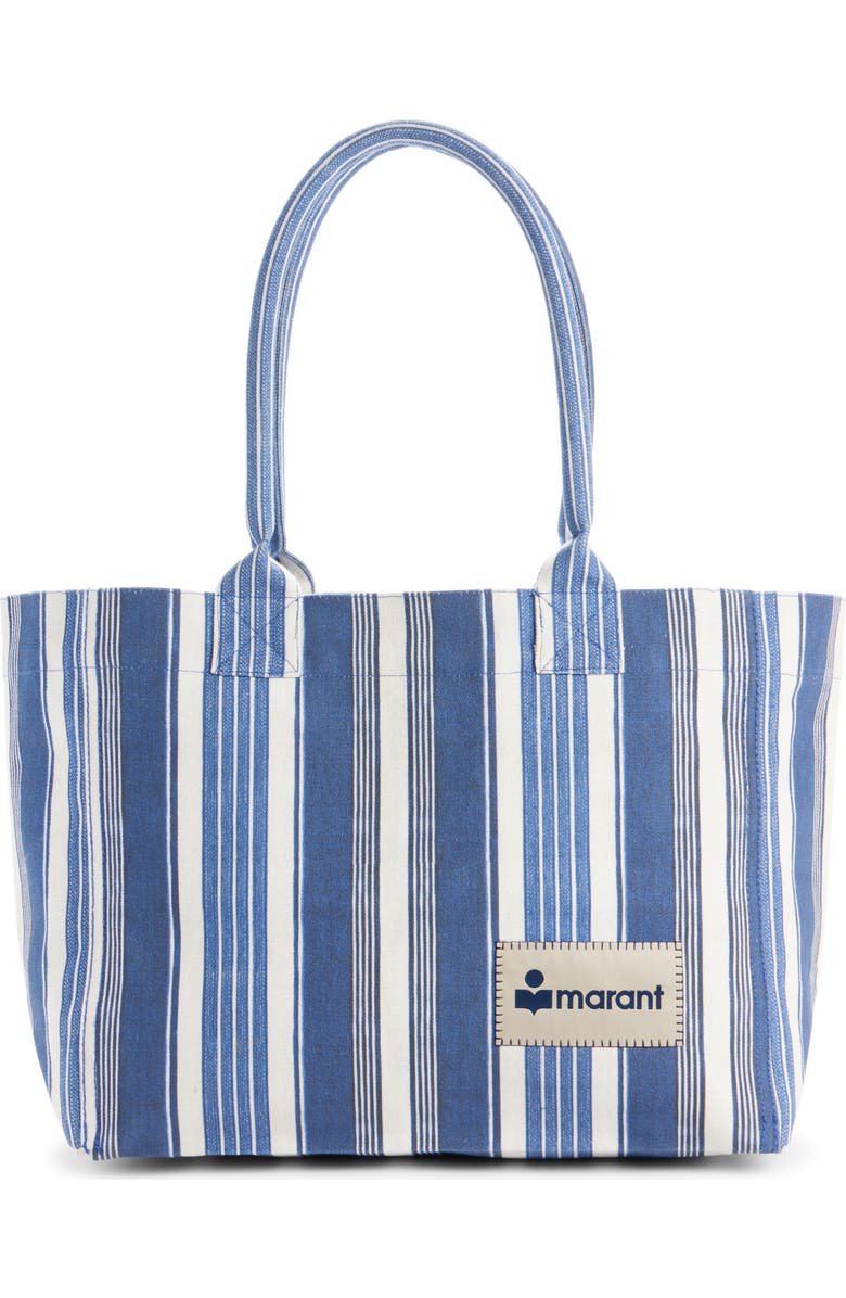Isabel Marant Small Yenky Stripe Canvas Tote, Main, color,