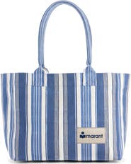 Isabel Marant Small Yenky Stripe Canvas Tote