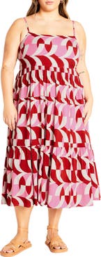 City Chic Mystic Print A-Line Dress