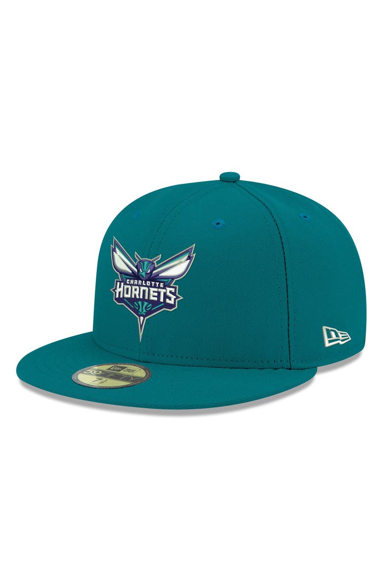 New Era Men's New Era Teal Charlotte Hornets Official Team Color 59FIFTY Fitted Hat, Main, color, Teal