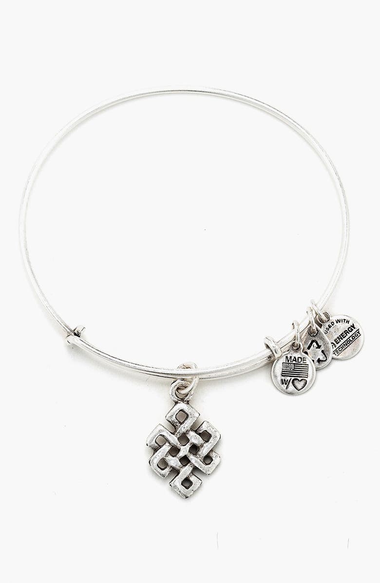 Alex and Ani 'Endless Knot' Expandable Wire Bangle, Main, color, 