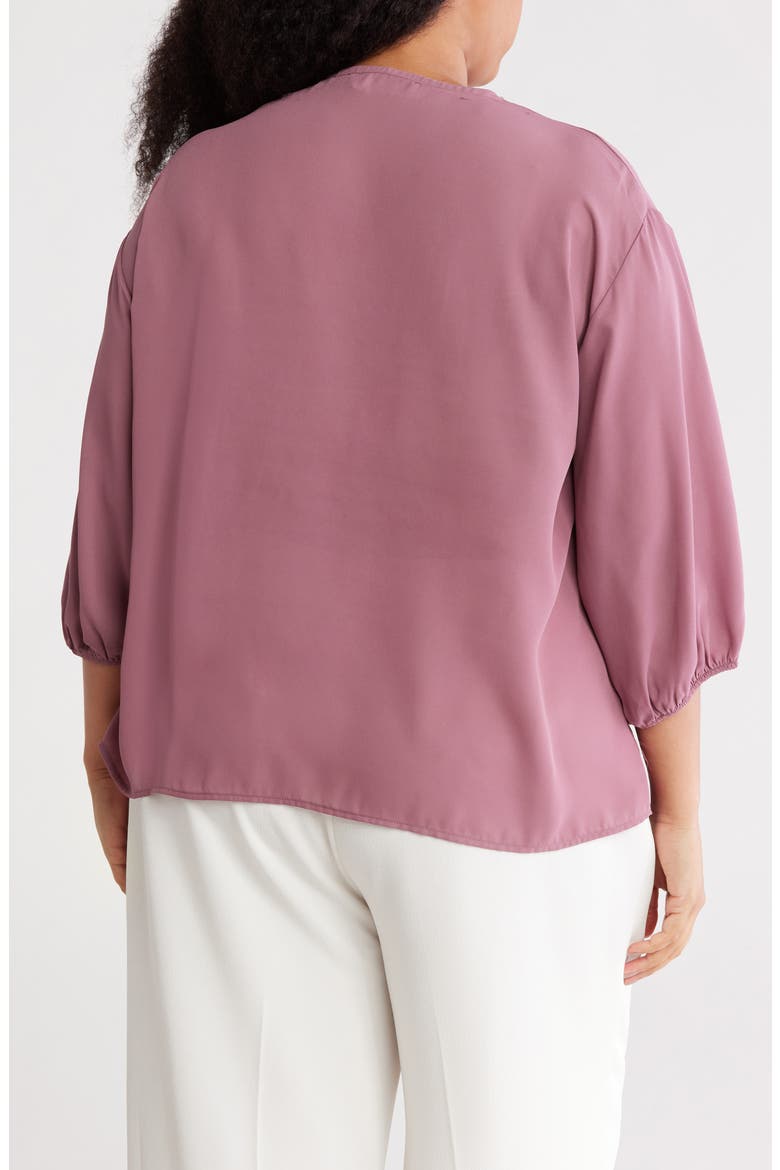 Tie Neck Top, Alternate, color, MAUVE