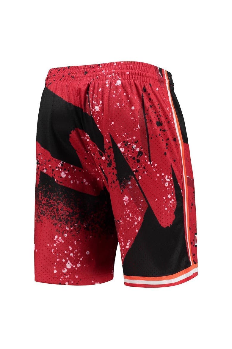 Men's Mitchell & Ness Red Miami Heat Hardwood Classics 1996 Hyper Hoops Swingman Shorts, Alternate, color, Red
