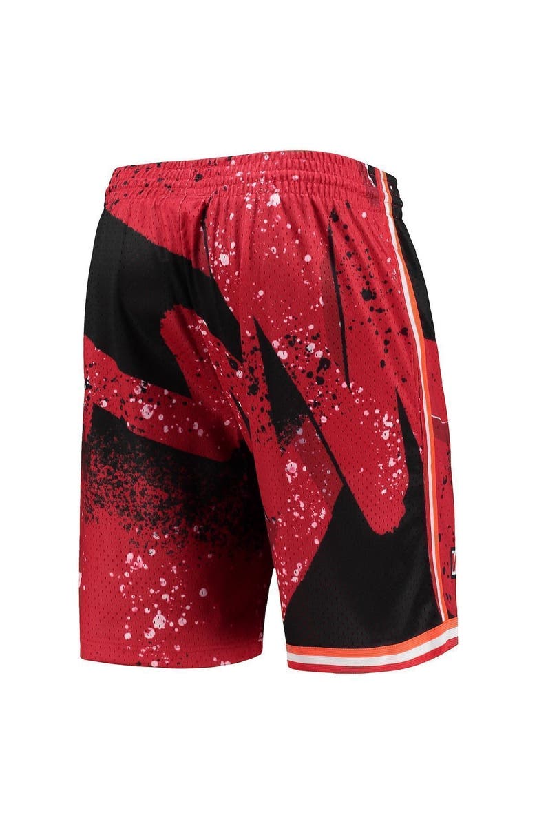 Mitchell & Ness Men's Mitchell & Ness Red Miami Heat Hardwood Classics 1996 Hyper Hoops Swingman Shorts, Alternate, color,