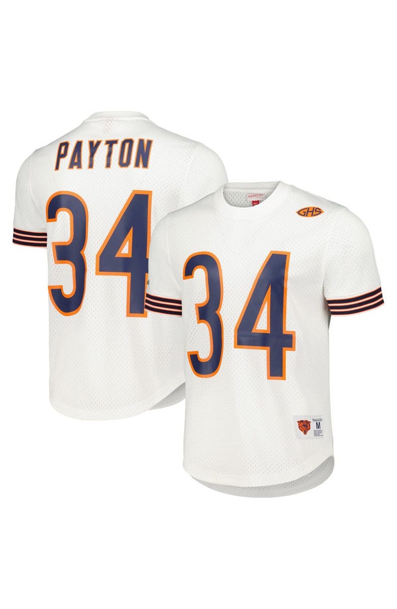 Mitchell & Ness Men's Mitchell & Ness Walter Payton White Chicago Bears Retired Player Name & Number Mesh Top, Main, color, 