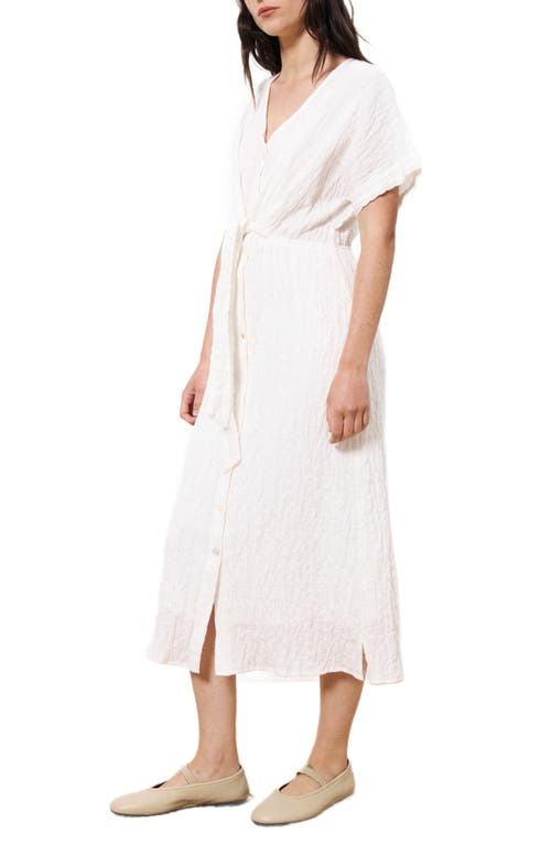 Frnch Chryslaine Button Down Midi Dress In Sand