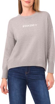 CeCe Weekend & Wine Cotton Sweater