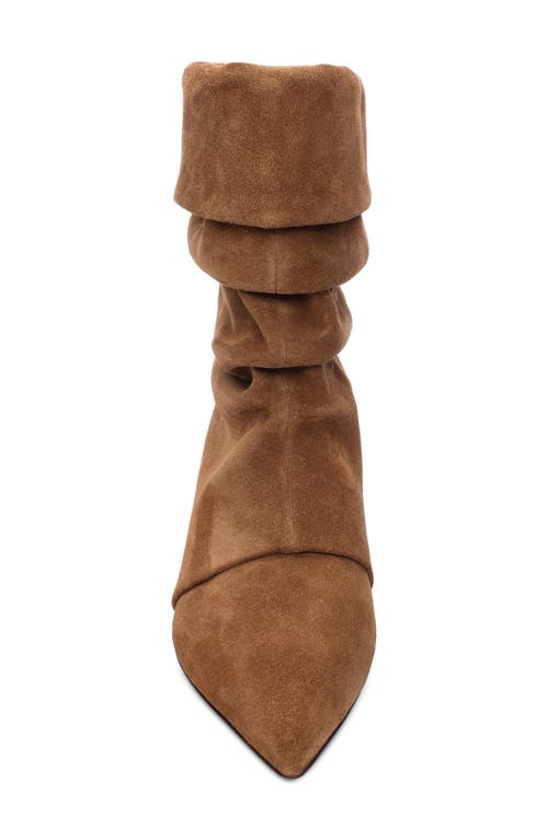Ash Virgee Pointed Toe Kitten Heel Bootie In Brown