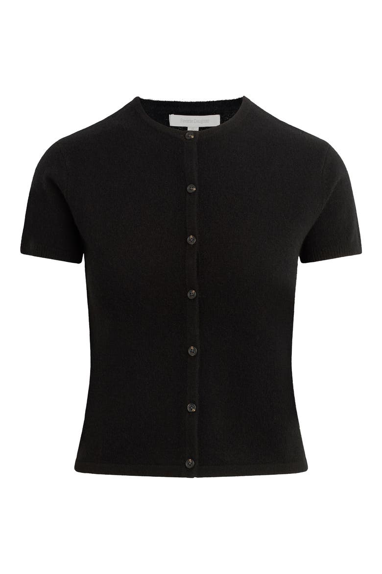 The 9 to 5 Cashmere Cardigan, Alternate, color, BLACK