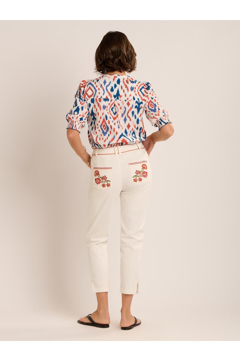 Blake Embroidered Detail Pants, Alternate, color, Cream