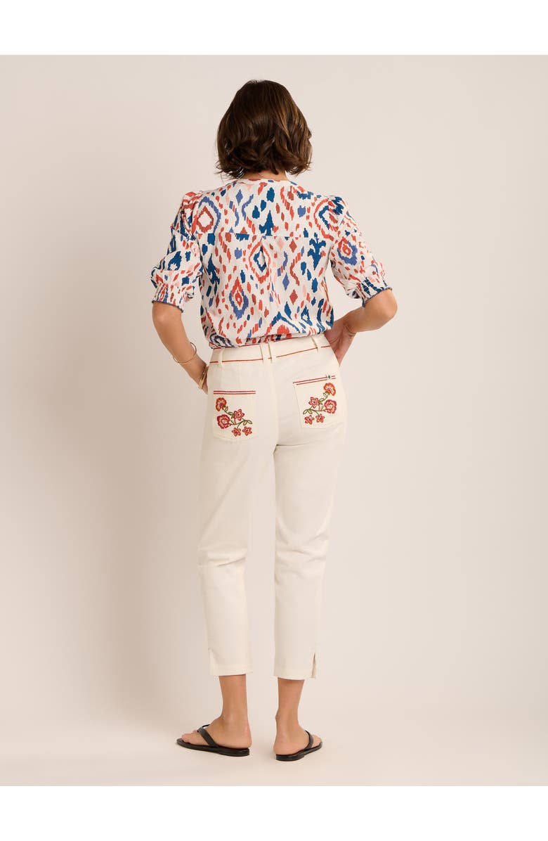 Brakeburn Blake Embroidered Detail Pants, Alternate, color, Cream