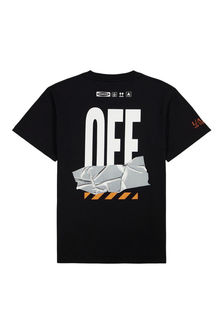 Kids' Active Duct Tape Graphic T-Shirt, Alternate, color, BLACK