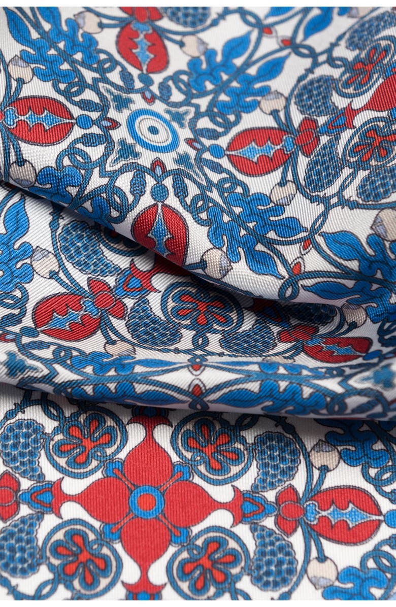 Elizabetta Nebbiolo - Silk Pocket Square for Men, Alternate, color, Blue And Red