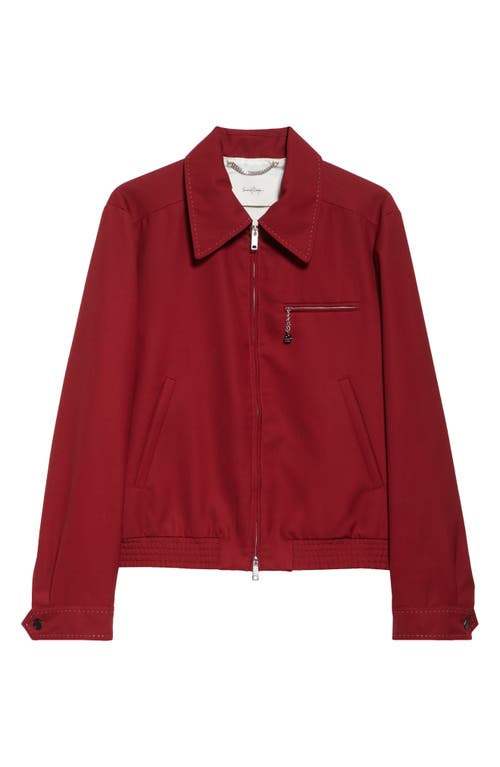 SECOND / LAYER SECOND LAYER LOGO DICE VIRGIN WOOL BOMBER JACKET 
