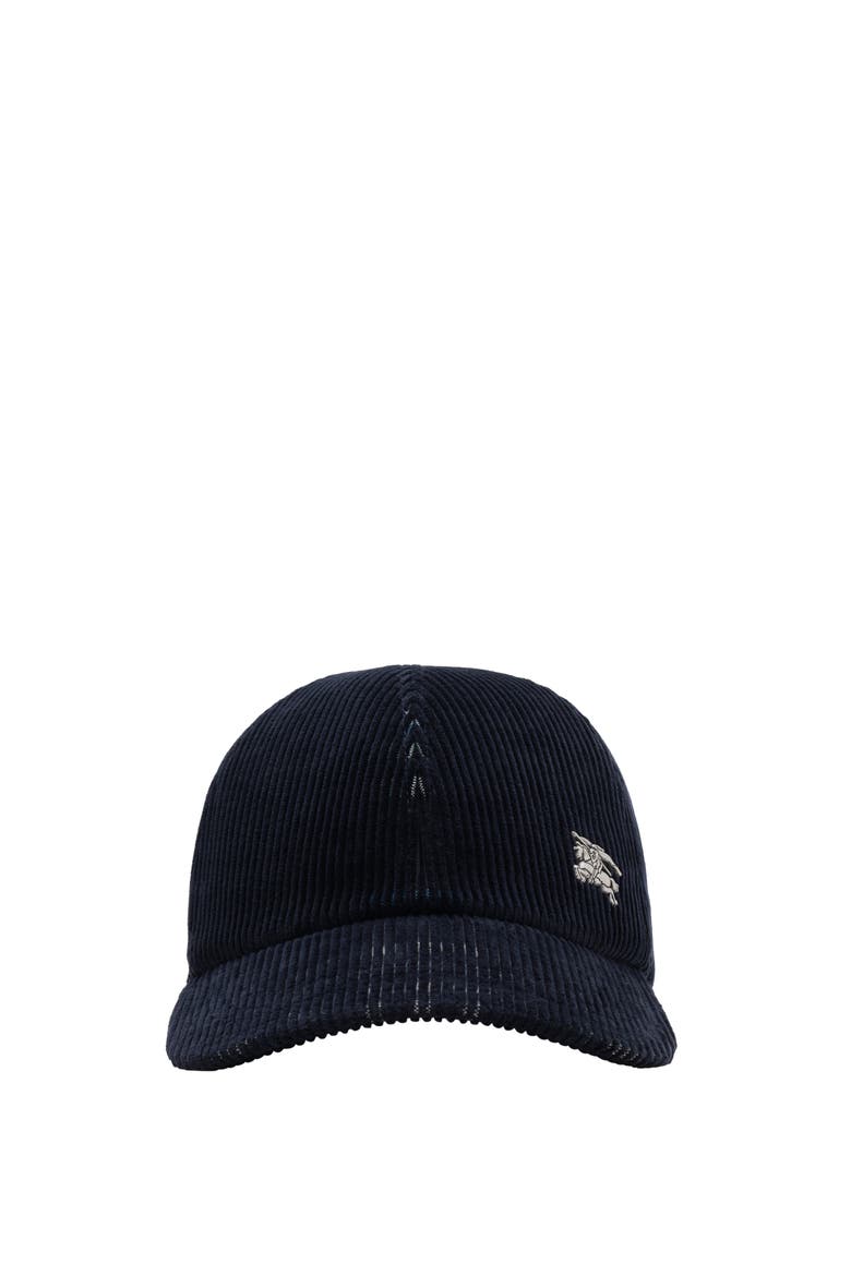 Check Corduroy Baseball Cap, Main, color, White/dark cobalt blue