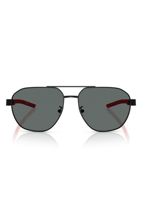 59mm Polarized Aviator Sunglasses