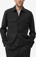 MANGO Flannel Pocket Overshirt