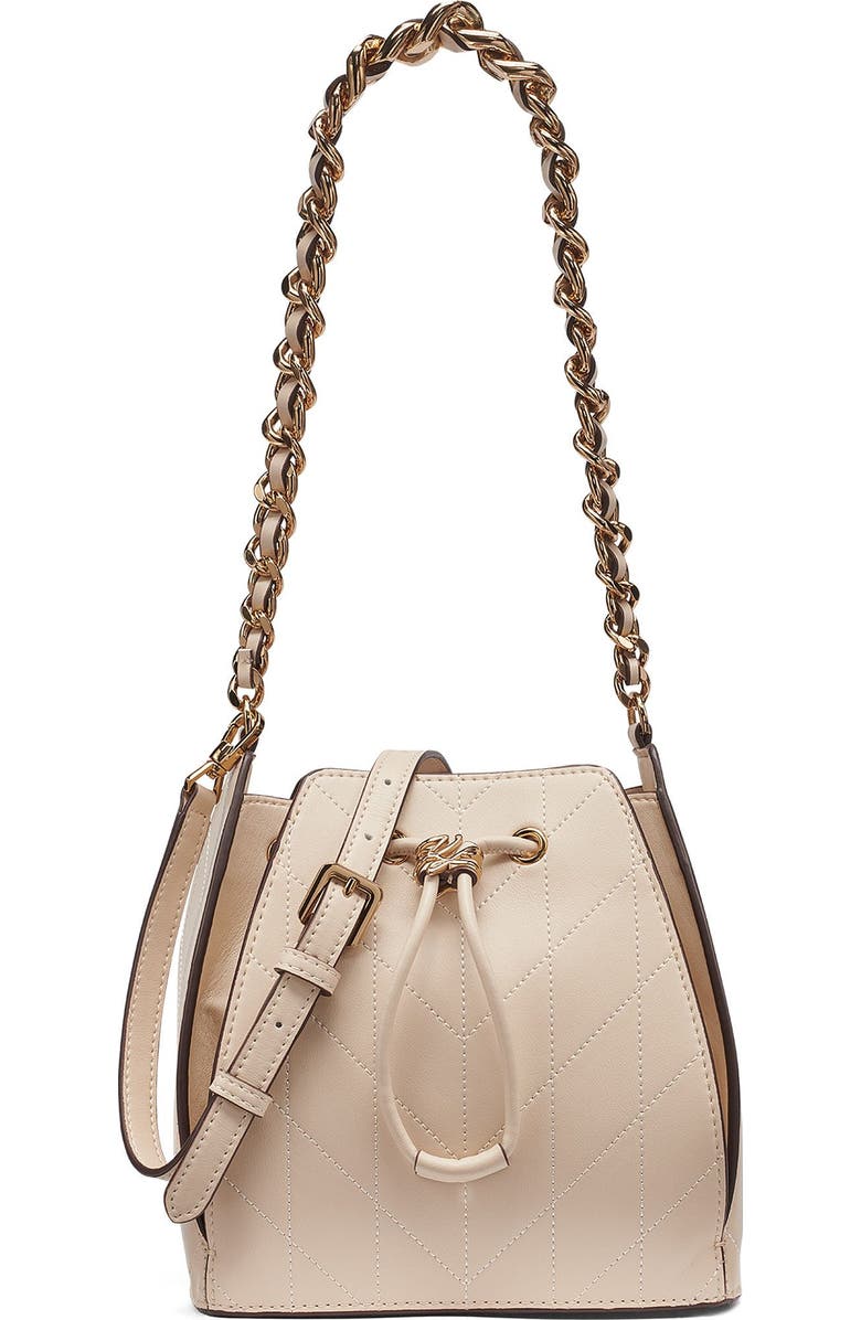 KARL LAGERFELD PARIS Fantina Crossbody, Main, color, Brie