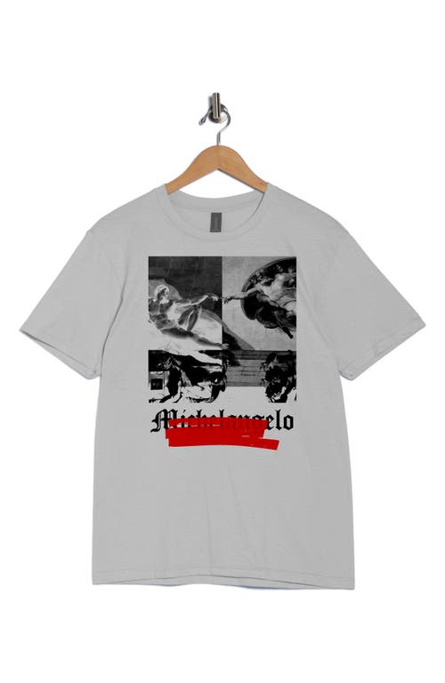 Monster Digital Michelangelo Negative Graphic T-shirt In Gray