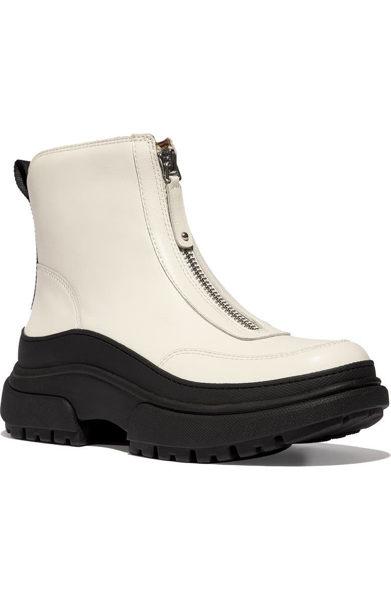 FitFlop Wylder Front Zip Bootie, Main, color, Cream