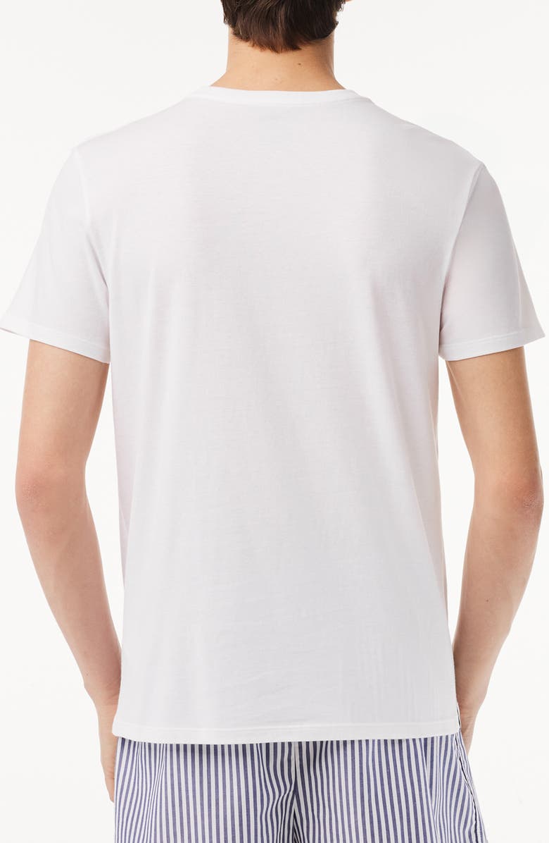 Lacoste 3-Pack Essentials Crewneck T-Shirts, Alternate, color, White