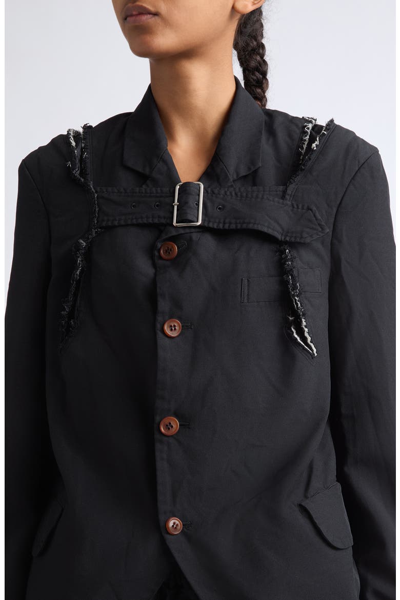 Garment Dyed Polyester Oxford Blazer, Alternate, color, BLACK