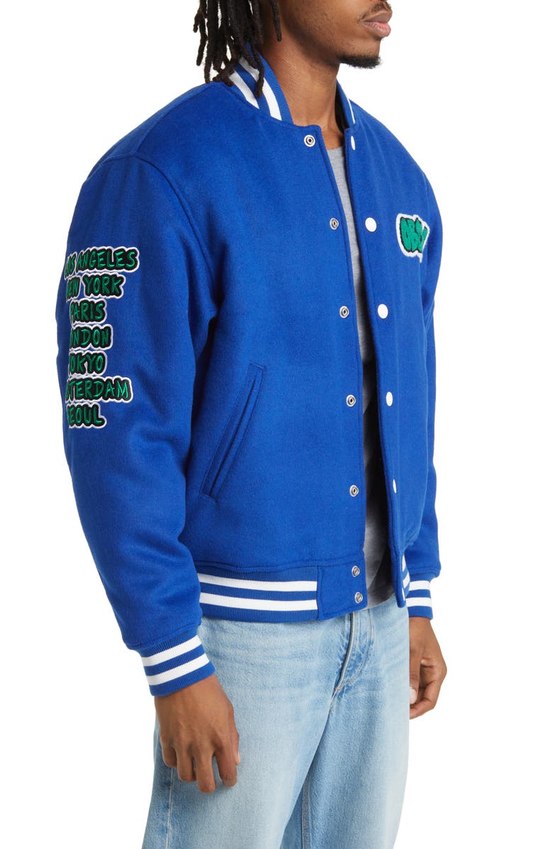 Obey Roll Call Varsity Jacket, Alternate, color, 