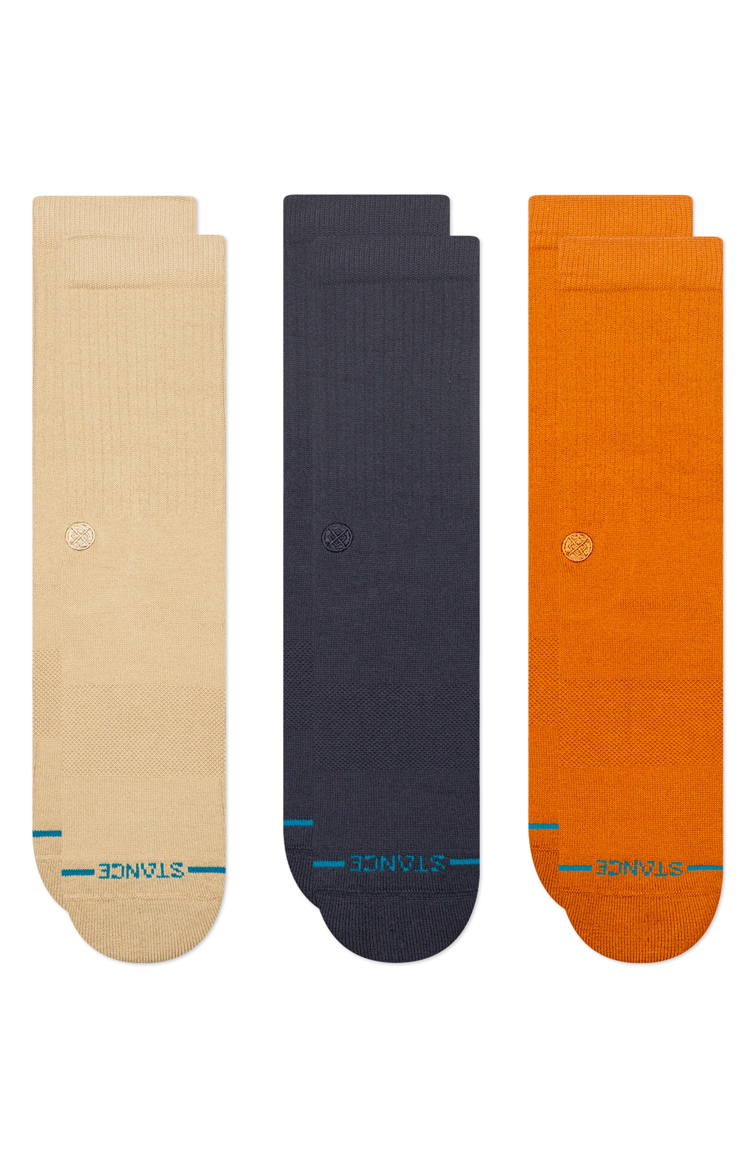 Stance Icon Assorted 3-Pack Crew Socks