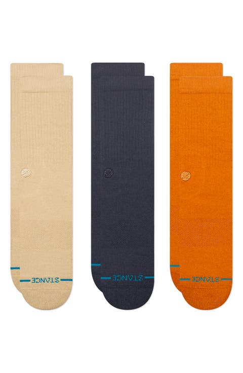 Icon Assorted 3-Pack Crew Socks