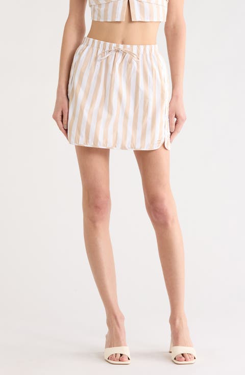 Catherine Stripe Boxer Miniskirt