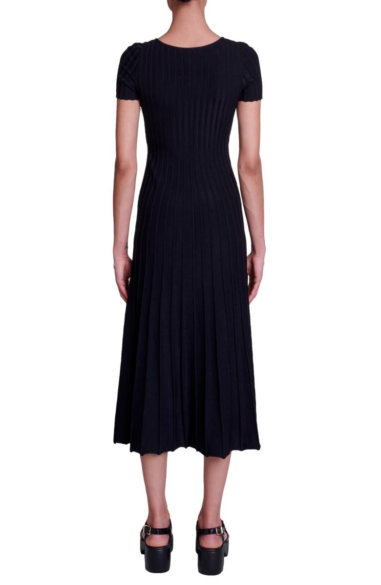 maje Roxou Rib Cutout Knit Dress, Alternate, color,