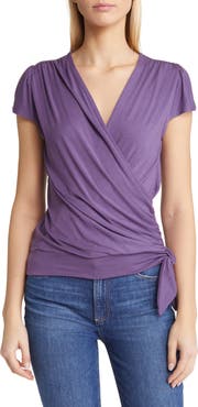 Loveappella Faux Wrap Top