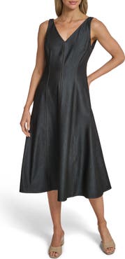 Calvin Klein Denim A-Line Midi Dress