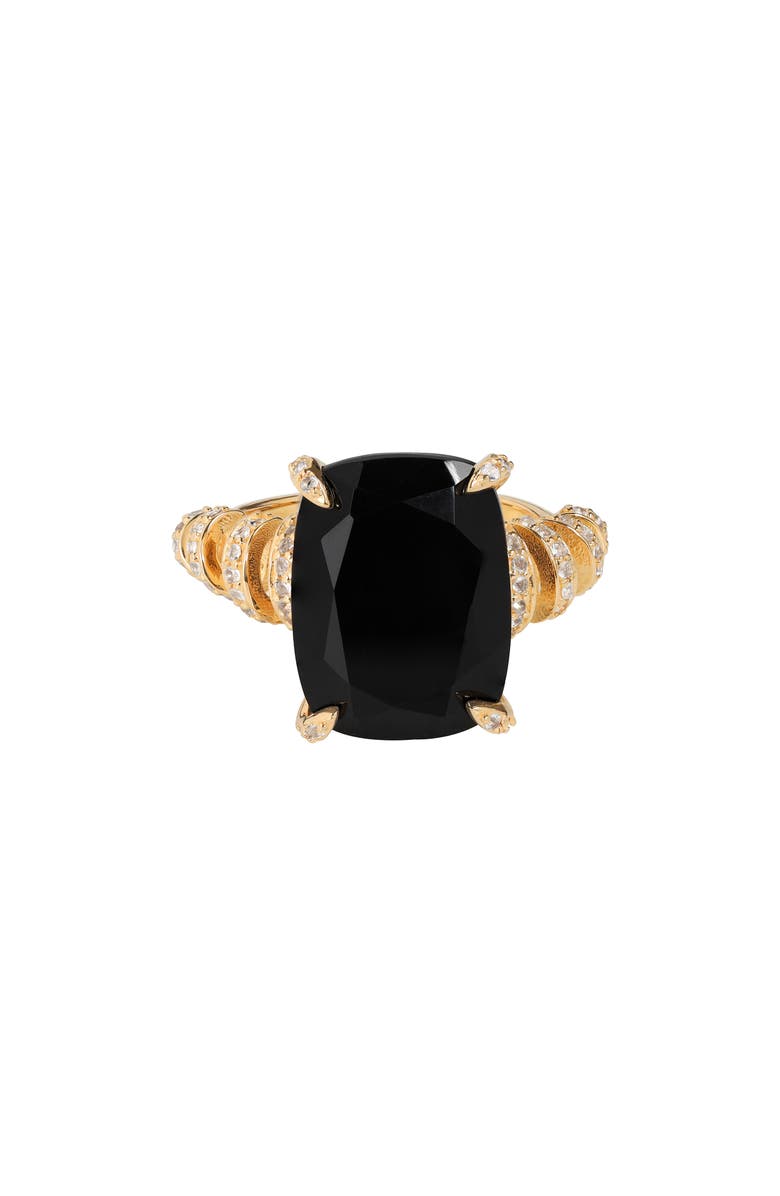 YS GEMS Black Onyx & Pavé White Topaz Ring, Alternate, color, 