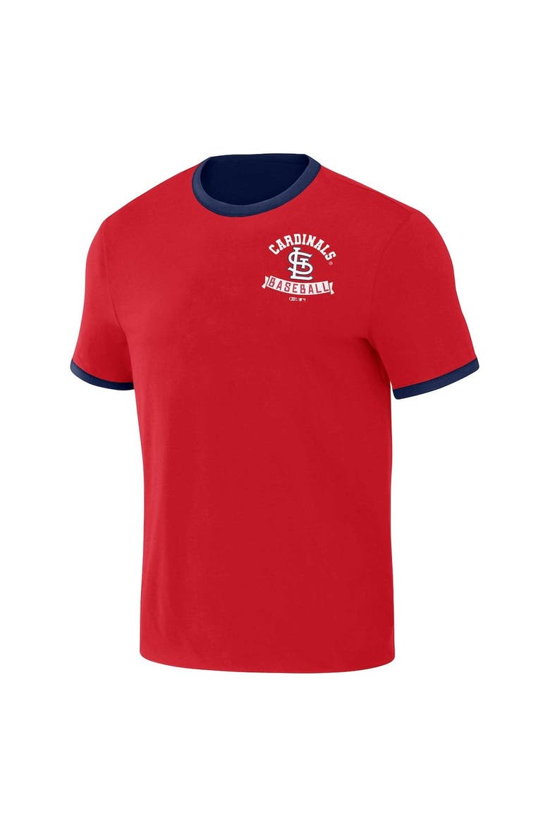 Men's Darius Rucker Collection by Fanatics Red/Navy St. Louis Cardinals Two-Way Ringer Reversible T-Shirt, Alternate, color, Red