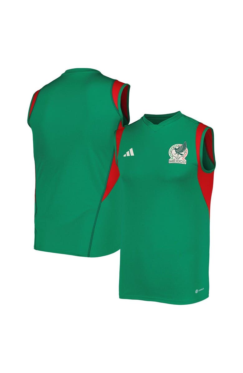 adidas Men's adidas Green Mexico National Team Sleeveless Training Jersey, Main, color, 