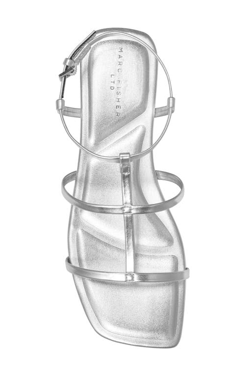 Marc Fisher Ltd Marris Sandal In Metallic Silver