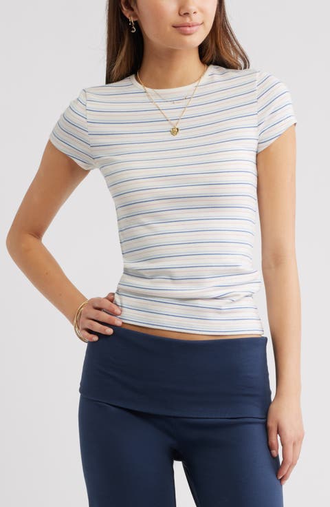 Stretch Cotton Blend Baby Tee