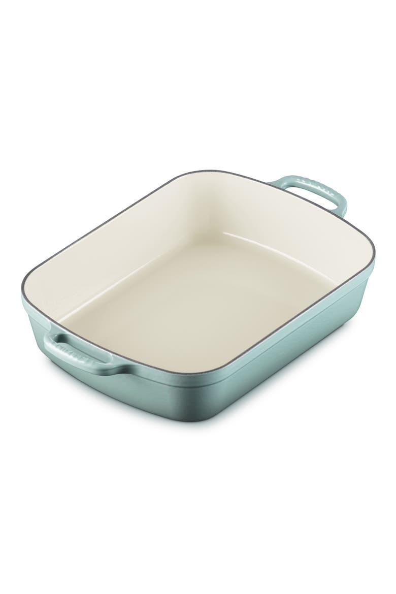 Signature 3 Quart Enameled Cast Iron Roaster, Alternate, color, SEA SALT