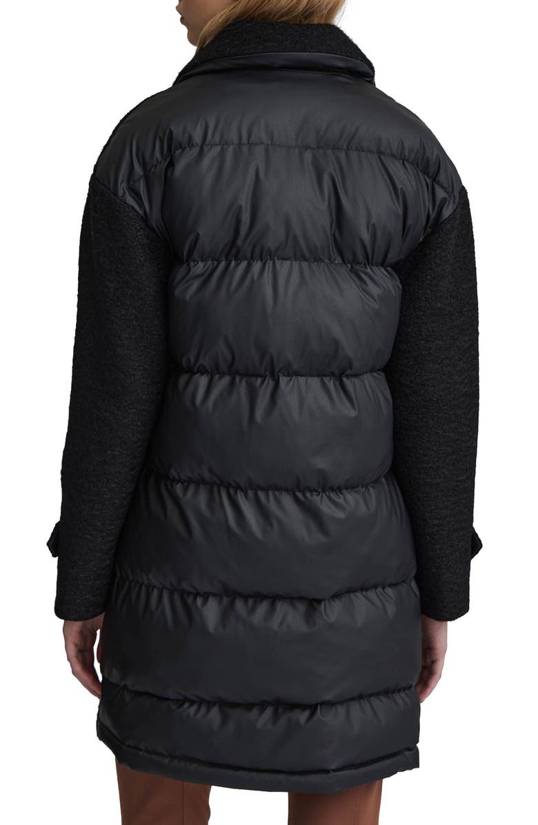 NVLT Mixed Media Coat, Alternate, color, Black