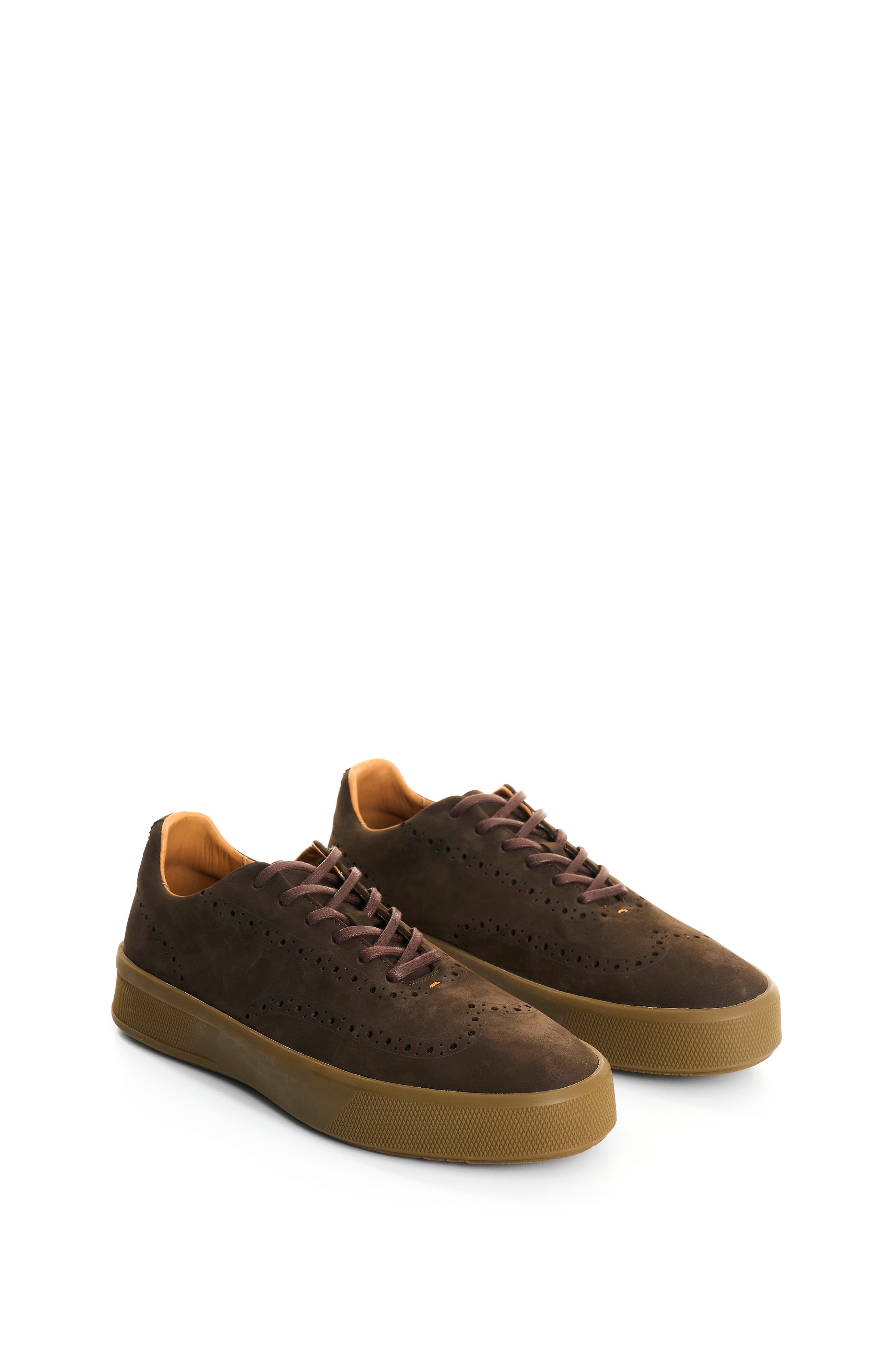 Velez Suede Leather Lace-Up Shoes, Alternate, color, Brown