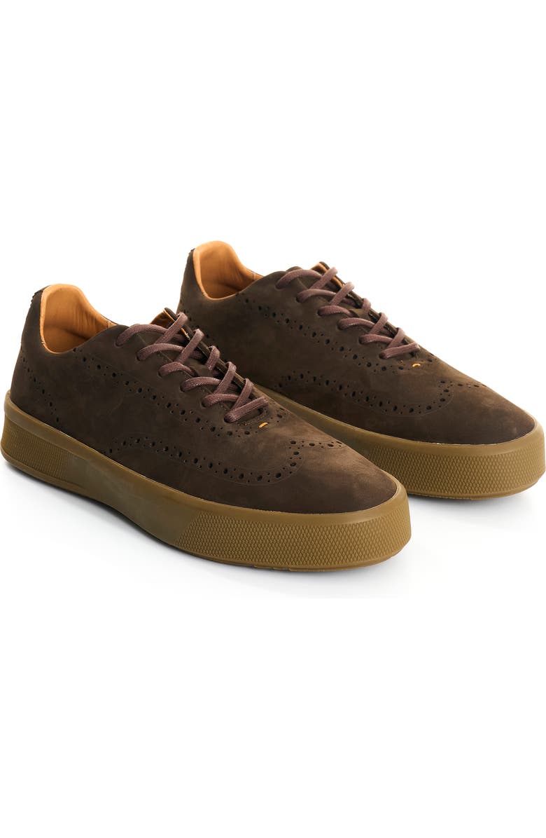 Velez Suede Leather Lace-Up Shoes, Alternate, color, Brown