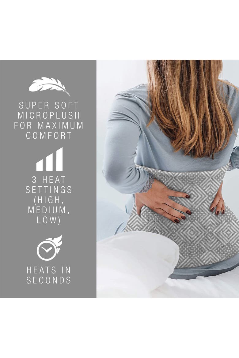Extra Extra Large Electric Heating Pad, Alternate, color, Grey