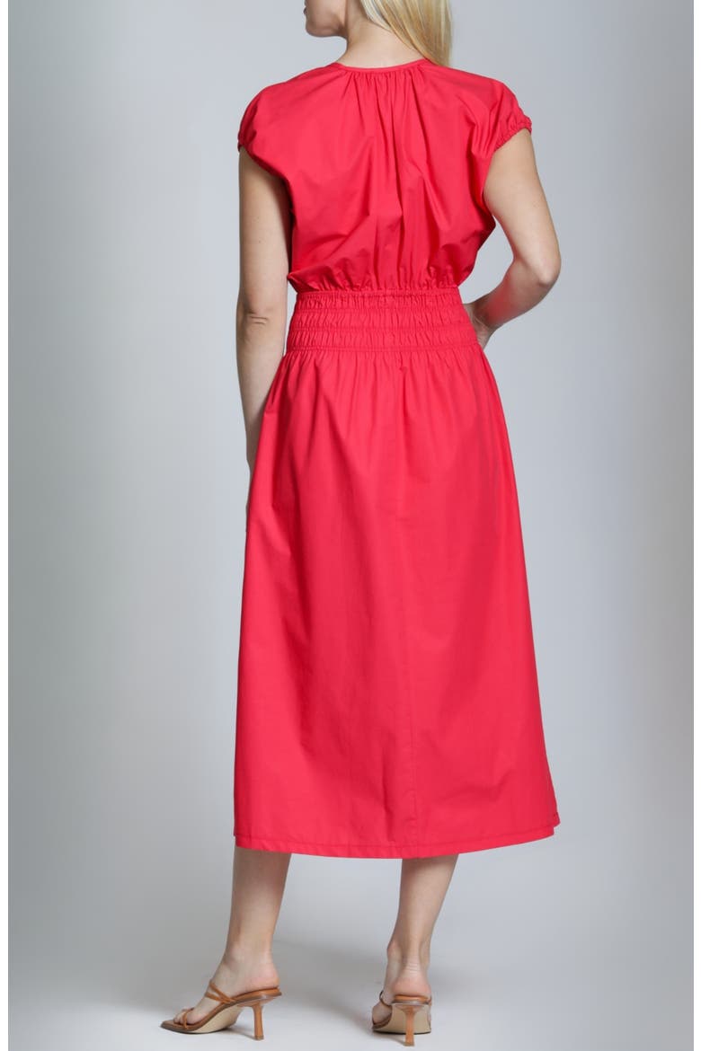 A-Line Midi Dress, Alternate, color, RED