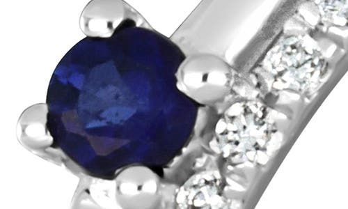 Bony Levy El Mar 18k White Gold Sapphire & Diamond Stackable Ring In Silver