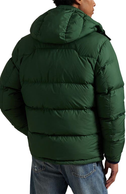Polo Ralph Lauren The Gorham Down Jacket With Removable Hood In Green