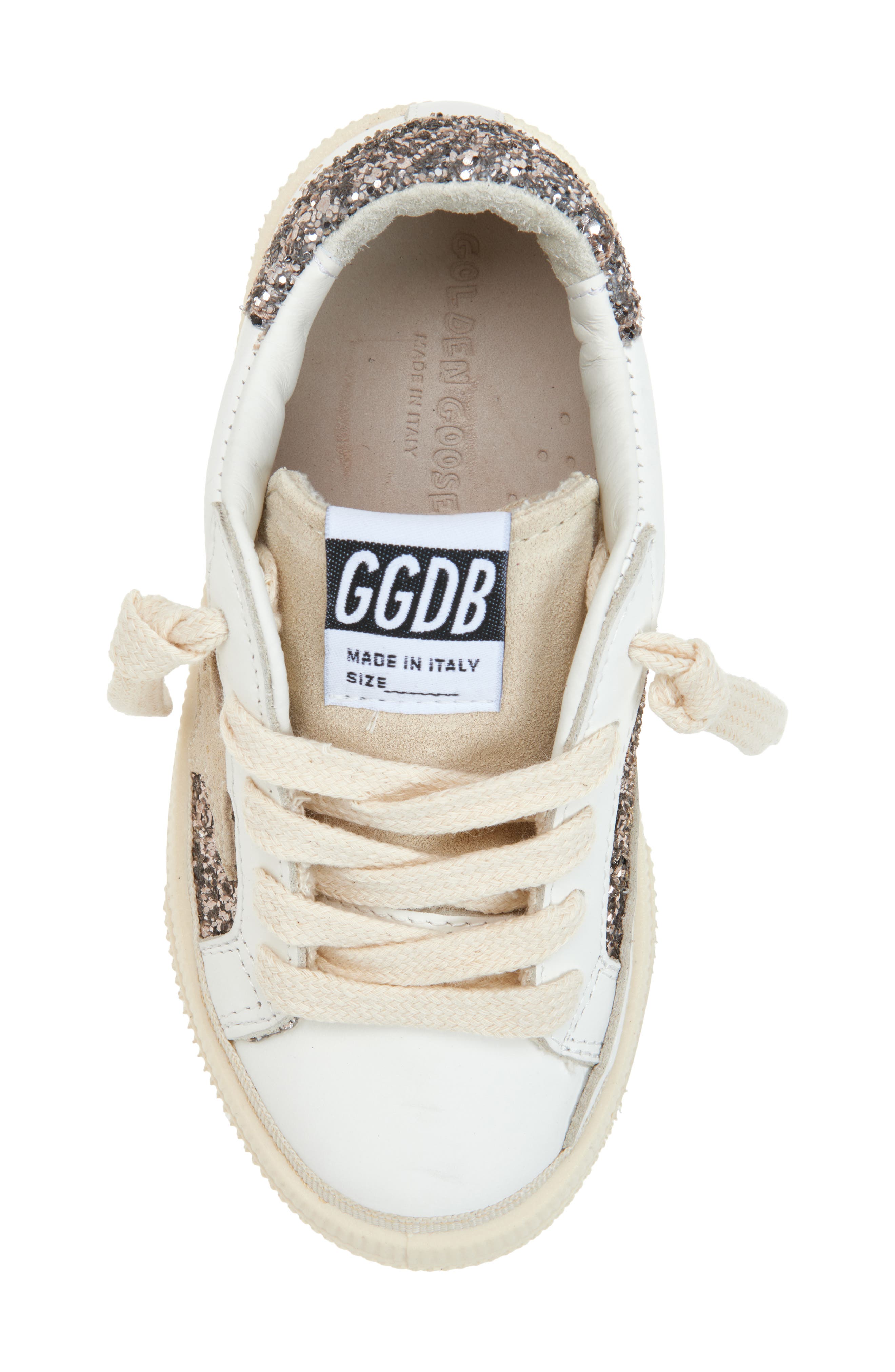Golden Goose Kids' May Sneaker, Alternate, color, White/ Cinder/ Seed Pearl