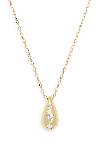 Argento Vivo Cubic Zirconia Teardrop Necklace
