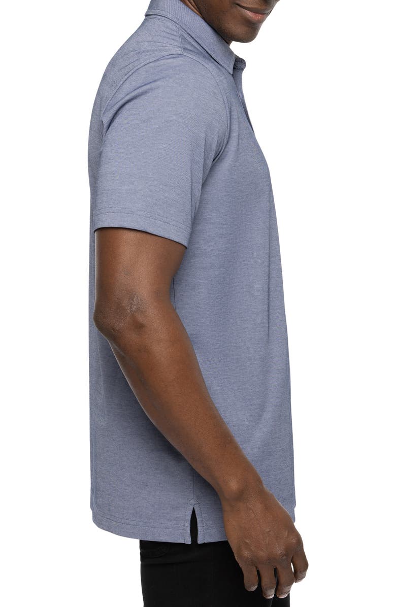 TravisMathew No Maps Floral Pocket Piqué Polo, Alternate, color, Heather Peacoat